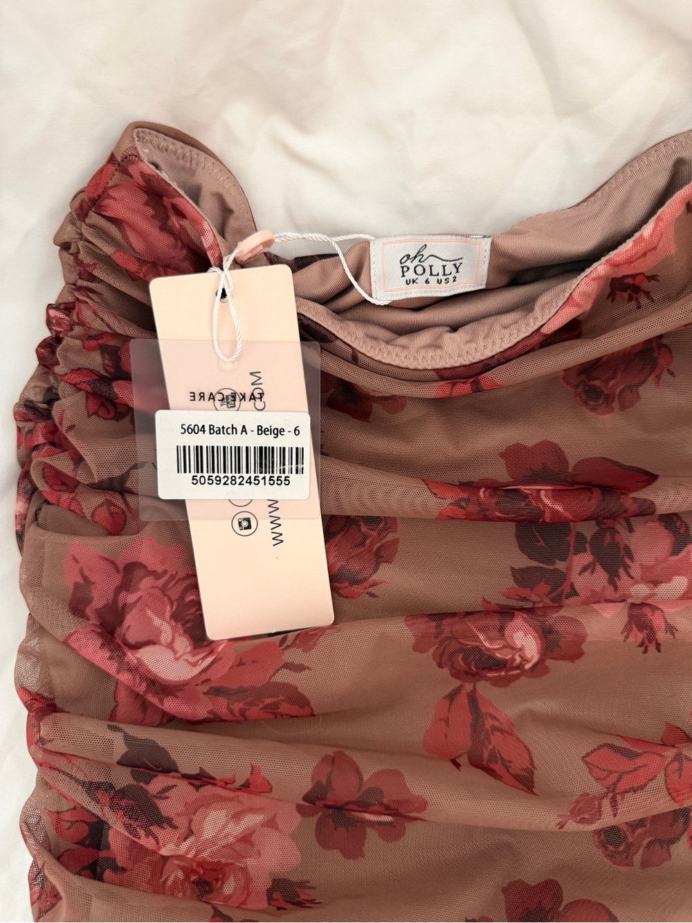 Oh Polly Floral Tie-Front Top with Ruffle Frill Skirt - Picture 4 of 5